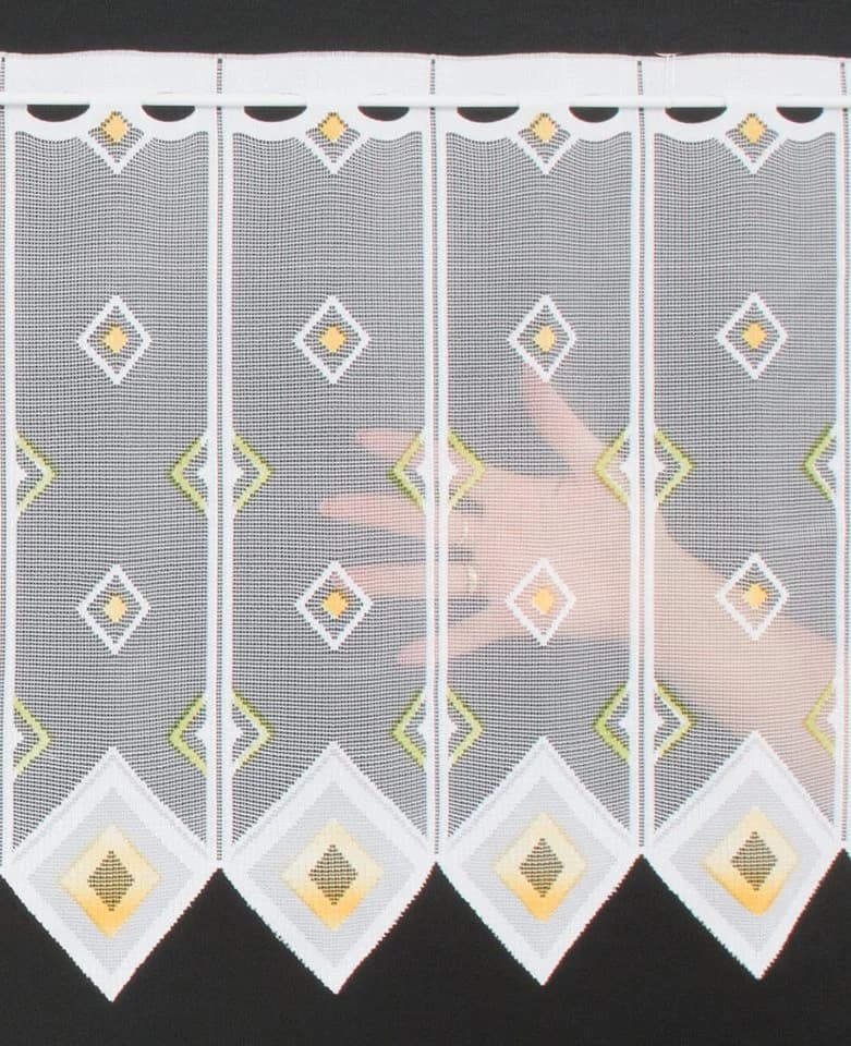 Gardinen Kranzusch Scheibengardine Quadrate Transparent Stangendurchzug - Bild 5