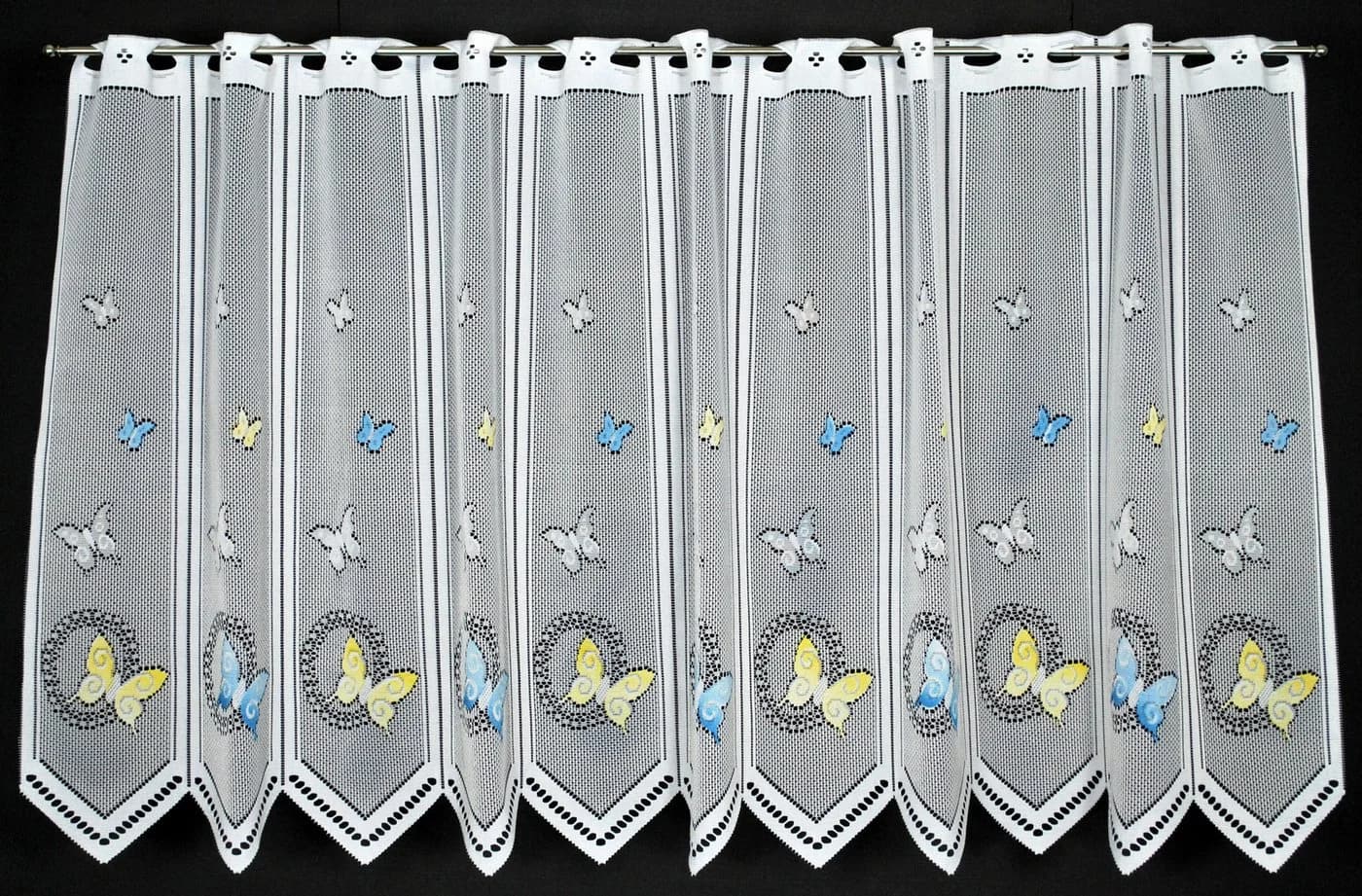 Gardinen Kranzusch Scheibengardine Schmetterlinge Transparent Stangendurchzug - Bild 2