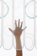 Gardinen Kranzusch Scheibengardine Kringel Transparent Weiß/Grün/Gelb Bild 4