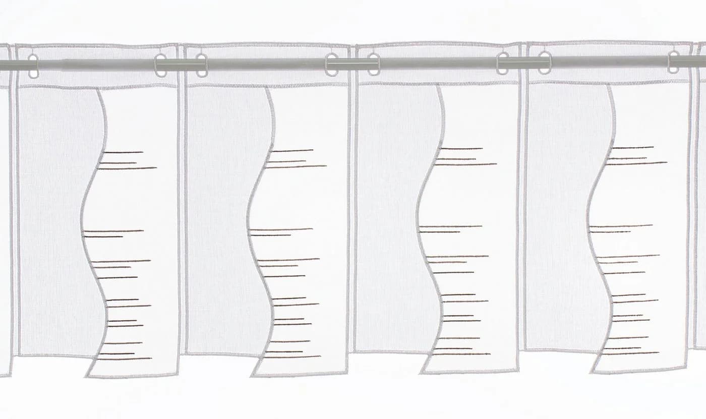 Gardinen Kranzusch Scheibengardine Streifen Stangendurchzug Transparent