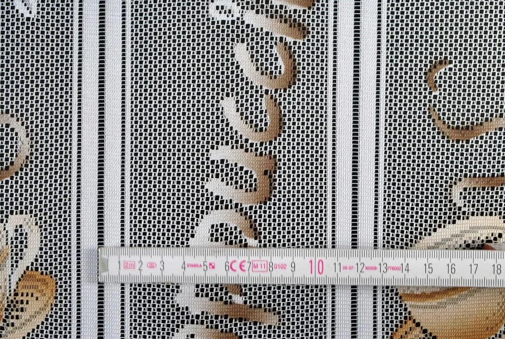 Scheibengardine in Weiß, Beige, Braun - Hochwertige Materialien - Bild 3