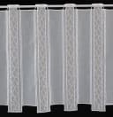 Gardinen Kranzusch Scheibengardine Beige/Weiß Transparent Bestickt Bild 1
