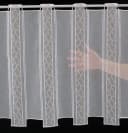 Gardinen Kranzusch Scheibengardine Beige/Weiß Transparent Bestickt Bild 4