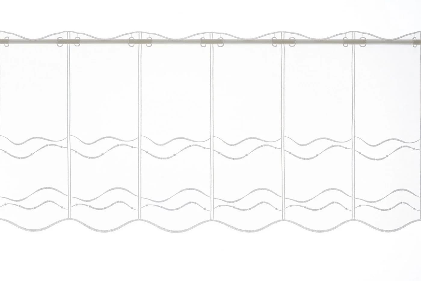 Gardinen Kranzusch Scheibengardine Stick-Borte Transparent