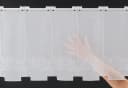 Gardinen Kranzusch Scheibengardine bestickte Blätter transparent weiß Bild 1