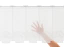 Gardinen Kranzusch Scheibengardine bestickte Blätter transparent weiß Bild 4