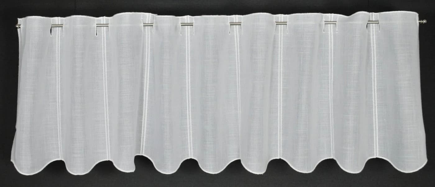 Gardinen Kranzusch Scheibengardine Weiß Käseleinenoptik Transparent - Bild 2