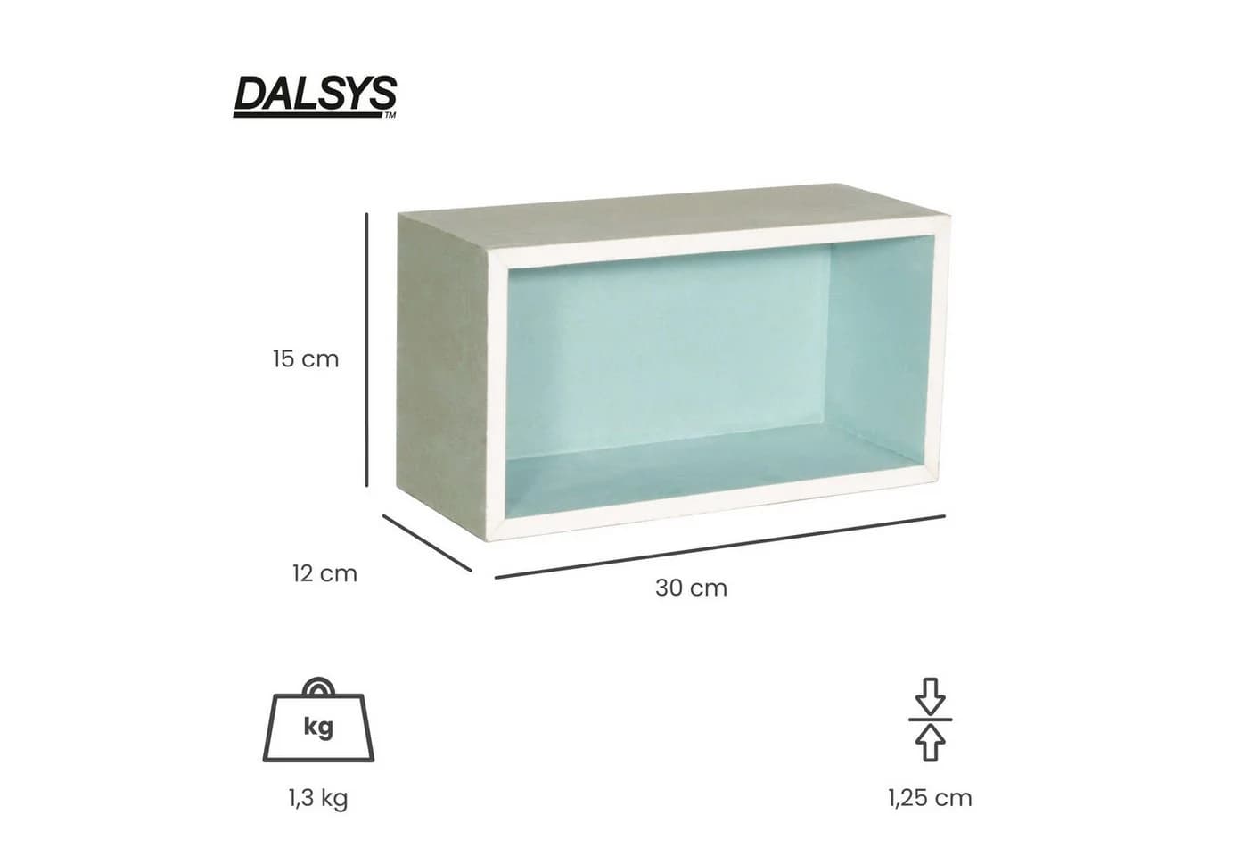 Dalsys Duschregal Wandnische Dusche, befliesbar für Bad und Wohnräume