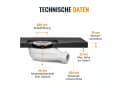 Dalsys Duschwanne 90x90cm Schwarz Flache Duschtasse Inkl. Siphon Bild 1