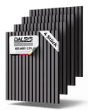 Dalsys Akustikpaneele 4-tlg. Grau 3D Lamellen Wandverkleidung Bild 2