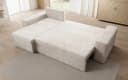 Luxusbetten24 Schlafsofa Denver Beige mit Stauraum und Schlaffunktion Bild 3