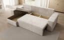 Luxusbetten24 Schlafsofa Denver Beige mit Stauraum und Schlaffunktion Bild 4