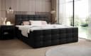 Luxusbetten24 Boxspringbett Luxor Kunstleder Schwarz mit Stauraum Bild 1
