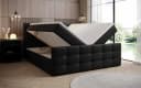 Luxusbetten24 Boxspringbett Luxor Kunstleder Schwarz mit Stauraum Bild 3