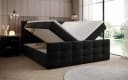 Luxusbetten24 Boxspringbett Luxor Samt Schwarz mit Stauraum Bild 3
