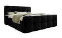 Luxusbetten24 Boxspringbett Cozy Samt Schwarz mit Stauraum Bild 2