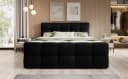 Luxusbetten24 Boxspringbett Cozy Samt Schwarz mit Stauraum Bild 3
