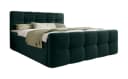 Luxusbetten24 Boxspringbett Cozy Samt grün mit Stauraum und Topper Bild 2