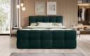 Luxusbetten24 Boxspringbett Cozy Samt grün mit Stauraum und Topper Bild 3