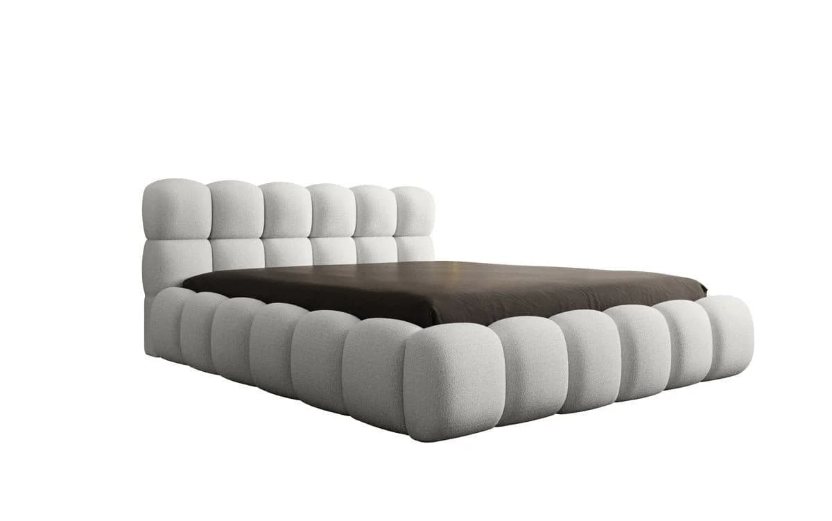 Luxusbetten24 Polsterbett Boston Bouclé Weiß mit Stauraum - Bild 2