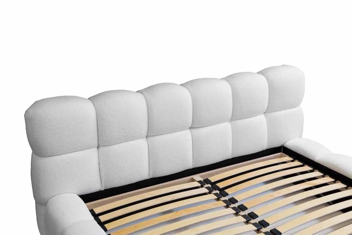 Luxusbetten24 Polsterbett Boston Bouclé Weiß mit Stauraum - Bild 4