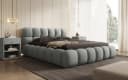 Luxusbetten24 Polsterbett Boston Bouclé Grau mit Stauraum Bild 1