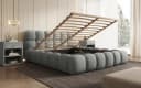 Luxusbetten24 Polsterbett Boston Bouclé Grau mit Stauraum Bild 3