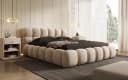 Luxusbetten24 Polsterbett Boston Samt Beige mit Stauraum Bild 1