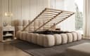 Luxusbetten24 Polsterbett Boston Samt Beige mit Stauraum Bild 3
