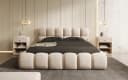 Luxusbetten24 Polsterbett Boston Samt Beige mit Stauraum Bild 4