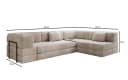 Luxusbetten24 Schlafsofa Lazy L Beige Cord mit Aufklappfunktion Bild 3