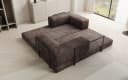 Luxusbetten24 Sofa Designer Sofa Lazy 3 Sitzer Braun Cordbezug Aufklappfunktion Bild 4