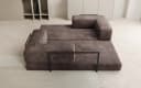 Luxusbetten24 Sofa Designer Sofa Lazy 3 Sitzer Braun Cordbezug Aufklappfunktion Bild 5