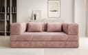 Luxusbetten24 Designer Sofa Lazy 3-Sitzer Rosa Cord mit Aufklappfunktion Bild 3