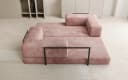 Luxusbetten24 Designer Sofa Lazy 3-Sitzer Rosa Cord mit Aufklappfunktion Bild 5