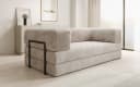 Luxusbetten24 Sofa Designer Lazy 3-Sitzer Beige Cord Bild 1