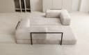 Luxusbetten24 Sofa Designer Lazy 3-Sitzer Beige Cord Bild 5