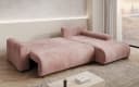 Luxusbetten24 Schlafsofa Hanna Rosa Cord mit Schlaffunktion und Stauraum Bild 3