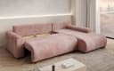 Luxusbetten24 Schlafsofa Hanna Rosa Cord mit Schlaffunktion und Stauraum Bild 4