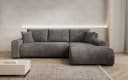 Luxusbetten24 Schlafsofa Hanna Cord Beige Stauraum Bild 1