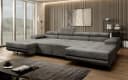 Luxusbetten24 Schlafsofa Calvera U in Grau Cord mit Schlaffunktion Bild 5