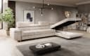 Luxusbetten24 Schlafsofa Calvera Maxi Beige Cord mit Schlaf- und Klappfunktion Bild 3