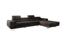 Luxusbetten24 Schlafsofa Calvera Maxi Schwarz Cord mit Klappfunktion Bild 2
