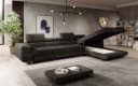 Luxusbetten24 Schlafsofa Calvera Maxi Schwarz Cord mit Klappfunktion Bild 3