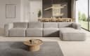 Luxusbetten24 Designer Sofa Comfy L Maxi in Samt Beige Bild 1