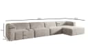 Luxusbetten24 Designer Sofa Comfy L Maxi in Samt Beige Bild 3