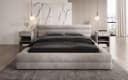 Luxusbetten24 Polsterbett Velana Samt Beige mit Stauraum Bild 4