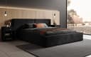 Luxusbetten24 Polsterbett Ophelia Cord Schwarz mit Stauraum Bild 1