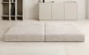 Luxusbetten24 Lazy Beistellhocker Beige Cord Bild 3