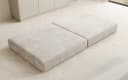 Luxusbetten24 Lazy Beistellhocker Beige Cord Bild 4